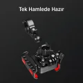BUĞZ Gidon Bağlantılı 360° Derece Ayarlanabilir 3.5”-7.2” Uyumlu Motosiklet Bisiklet Telefon Tutucu