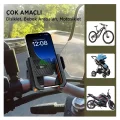 BUĞZ Gidon Bağlantılı Bisiklet Motosiklet İçin Esnek Abs 4-7.8″ İnç Telefon Tutucu 360° Dönebilen Tasarım