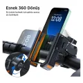 BUĞZ Gidon Bağlantılı Bisiklet Motosiklet İçin Esnek Abs 4-7.8″ İnç Telefon Tutucu 360° Dönebilen Tasarım