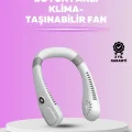 BUĞZ Giyilebilir Bladeless Boyun Fanı | 360° Serinlik, 5 Kademe Rüzgar, USB Şarjlı Sessiz Mini Klima