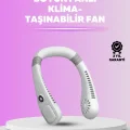  Giyilebilir Bladeless Boyun Fanı | 360° Serinlik, 5 Kademe Rüzgar, USB Şarjlı Sessiz Mini Klima