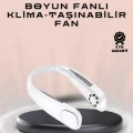  Giyilebilir Sessiz Fan | 224g Hafif, Bladeless Güvenli Tasarım, 5 Vitesli Soğutma, USB Şarjlı Fan