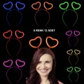  Glow Stick Karanlıkta Yanan Fosforlu Kalp Taç 12 Adet