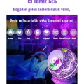 BUĞZ Gökyüzü Projeksiyonlu, Bluetooth Hoparlör Özellikli Dinozor Yumurtası Tasarımlı Gece Lambası