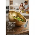 BUĞZ Gold Çelik Profesyonel Kase 28 cm - Çok Amaçlı Karıştırma Kabı, Salata & Sunum Kasesi, Dekoratif Meyvelik 723295