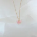 BUĞZ Gold Kaplama Pembe Sedefli Kelebek Kolye - BUĞZ