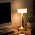 BUĞZ Gold Kare Mantar Masa Lambası Şarjlı Dokunmatik LED Aydınlatma
