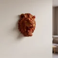 BUĞZ Gold Kırmızı Aslan Duvar Dekoru Asılabilir Hediyelik 3D Heykel 20x21 cm