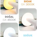 BUĞZ Gold Metal Dokunmatik Şarjlı Masa Lambası 3 Işık Parlaklık Ayarlı Gece Abajuru LED