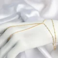 BUĞZ Gold Renk Minimal Zirkon Taşlı Su Yolu Model Şahmeran
