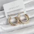BUĞZ Gold Renk Pirinç Halka 25 mm Kadın Küpe