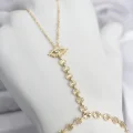 BUĞZ Gold Renk Pirinç Zirkon Taşlı Göz Model Şahmeran