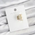 BUĞZ Gold Renk Pirinç Zirkon Taşlı Kıkırdak Earcuff Küpe