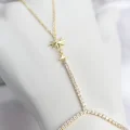 BUĞZ Gold Renk Pirinç Zirkon Taşlı Kutup Yıldızı Model Şahmeran