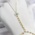 BUĞZ Gold Renk Pirinç Zirkon Taşlı Nazar Model Şahmeran