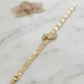 BUĞZ Gold Renk Pirinç Zirkon Taşlı Yılan Model Kadın Bileklik