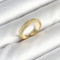 BUĞZ Gold Renk Şerit Zirkon Taşlı Kadın Yüzük
