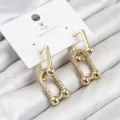 BUĞZ Gold Renk VIP Seri Tifani Zirkon Taşlı Kadın Küpe