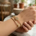 BUĞZ Gold Renk Zirkon Taşlı Kadın Bileklik