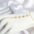 BUĞZ Gold Renk Zirkon Taşlı Sıralı Kutup Yıldızı Model Şahmeran