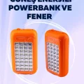  Gold Silver GS-875 Outdoor Powerbank & Işıldak – Güneş Paneli, 32 LED, 10000 mAh, Çift Çıkış