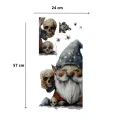BUĞZ Gotik Cüce ve Kafatası Halloween Duvar Sticker Seti