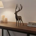 BUĞZ Gri Geyik Biblo Minimal Tasarım Şık Ev Aksesuarı