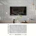 BUĞZ Gri Mermer Desenli Alüminyum Plastik Duvar Sticker