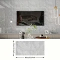 BUĞZ Gri Mermer Desenli Alüminyum Plastik Duvar Sticker - Lisinya