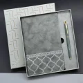 BUĞZ Gri Renk Defter Ve Metal Roller Kalem Seti