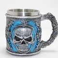 BUĞZ Grim Reaper Azrail Kabartmalı 3D Tasarım Çelik Kupa Bardak