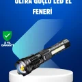 BUĞZ Güçlü LED El Feneri Şarj Edilebilir Çok Modlu