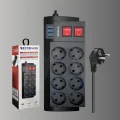 BUĞZ Güçlü Termal Korumalı 8 Priz + 3 USB Çoklu Uzatma Kablosu 2m - Lisinya