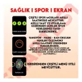 BUĞZ Gümüş Kasa ve Turuncu Silikon Kordonlu Akıllı Saat, Nabız ve Uyku Takibi Özellikli