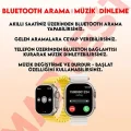 BUĞZ Gümüş Kasa ve Turuncu Silikon Kordonlu Akıllı Saat, Nabız ve Uyku Takibi Özellikli