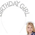 BUĞZ Gümüş Kristal Taşlı Birthday Girl Tacı