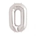  Gümüş Rengi Folyo Rakam Balon 1 Metre