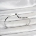 BUĞZ Gümüş Renk Pirinç Zikzak Model Kadın Bileklik