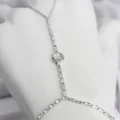 BUĞZ Gümüş Renk Pirinç Zirkon Taşlı Kalp Model Şahmeran