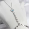 BUĞZ Gümüş Renk Pirinç Zirkon Taşlı Nazar Model Şahmeran