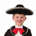 BUĞZ Gümüş Renk Şeritli Meksika Mariachi Latin Şapkası 55 cm Çocuk