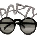  Gümüş Simli Party Yazılı Parti Gözlüğü Show 15x7 cm