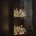 BUĞZ Gümüş Yaprak Tasarımlı LED Işık Pilli Ev ve Vitrin Dekoru