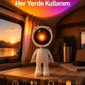 BUĞZ Gün Batımı Projektör Lamba Astronot Görünümlü Dekoratif Masa Lambası