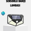 BUĞZ Güneş Enerjili 100 LED Dış Mekan Lamba – Hareket Sensörlü, 2200mAh Bataryalı Solar Aydınlatma