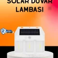  Güneş Enerjili 3 Modlu Duvar Apliği – Bahçe ve Garaj Aydınlatması