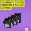  Güneş Enerjili Akıllı Duvar Lambası | PIR Sensörlü, Otomatik Aydınlatma, Dış Mekan İçin