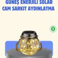 BUĞZ Güneş Enerjili Cam Sarkıt Bahçe Balkon Teras Aydınlatma 30 LED