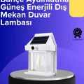 BUĞZ Güneş Enerjili Hareket Sensörlü Duvar Lambası