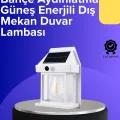  Güneş Enerjili Hareket Sensörlü Duvar Lambası